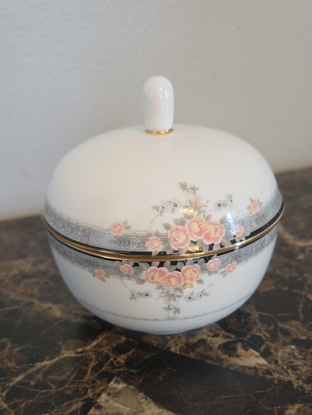 Mikasa Rosaline Pattern sugar bowl
